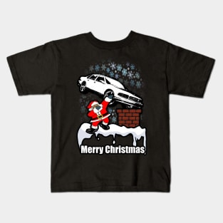 Dabbing Santa Clause Merry Impala Snowing Christmas Kids T-Shirt